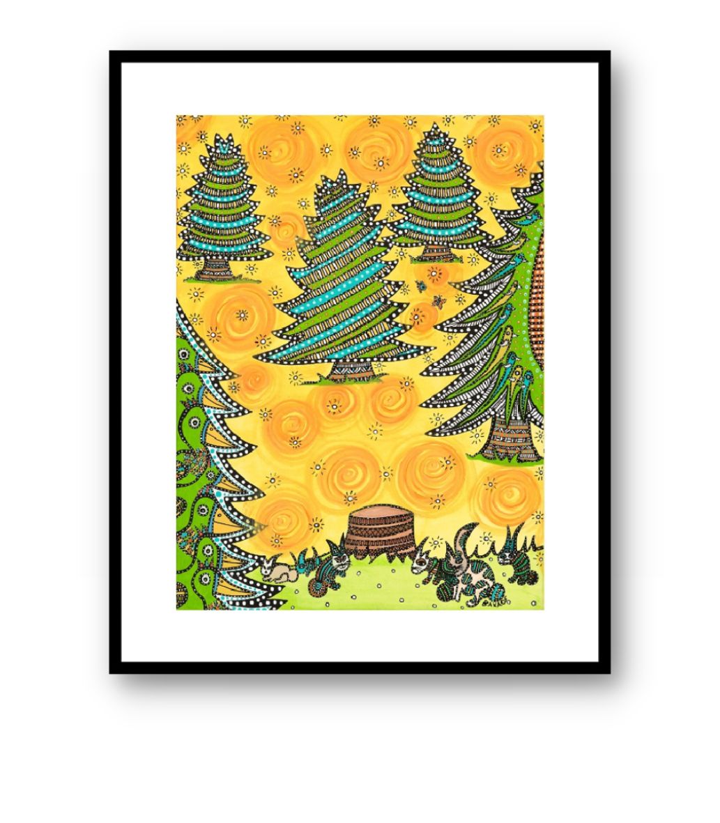 Grantræet - ArtPrint - u. ramme