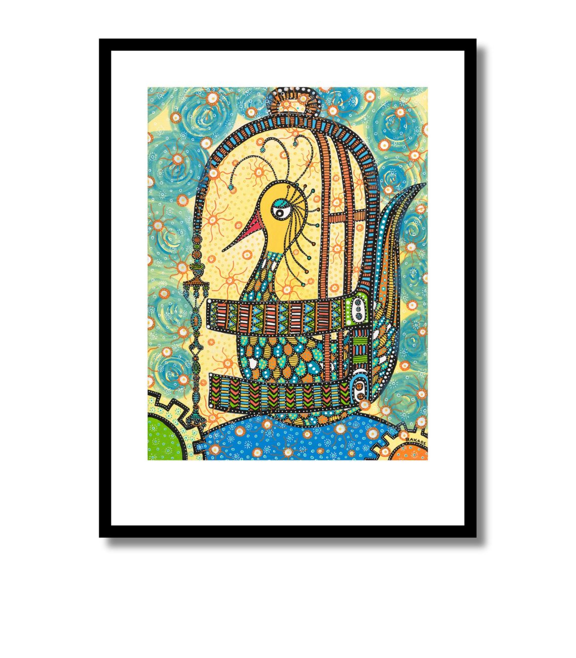 Nattergalen - ArtPrint - u. ramme