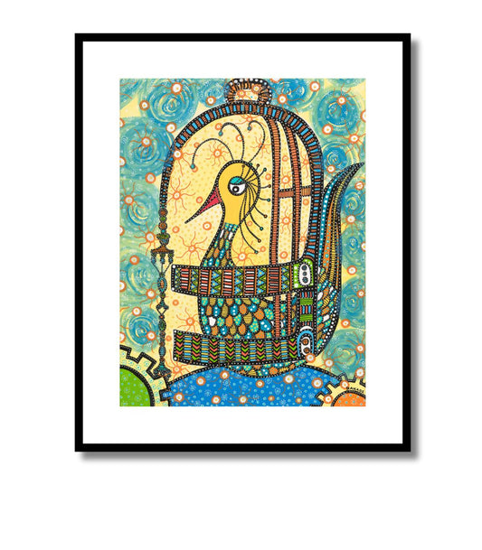 Nattergalen - ArtPrint - u. ramme