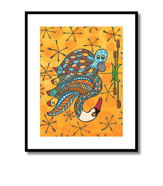 Den Grimme Ælling - ArtPrint - u. ramme